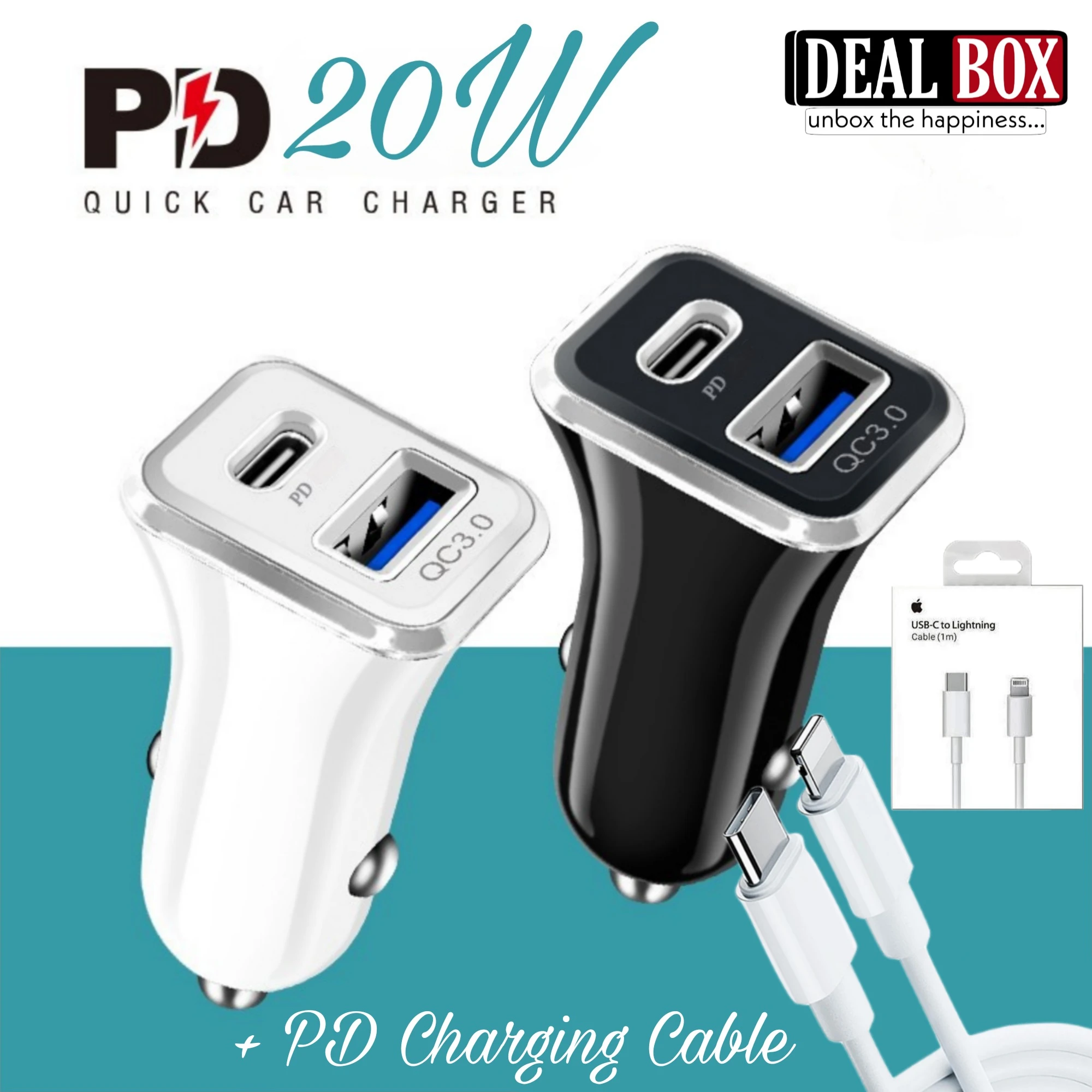 Original 20W Super Fast Car Charger Type-C PD  USB Mobile Phone Chargers in Car for iPhone price in Pakistan