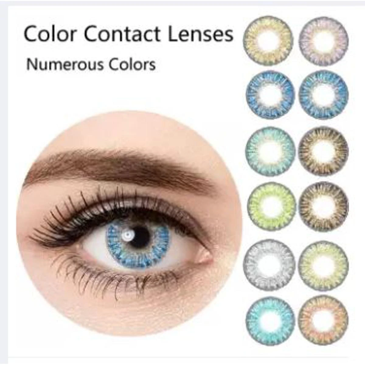Makeup Contact Lens, Silky Voilet 3-Tone Eyes Color Lenses With Case  Eye lenses for Girls price in Pakistan