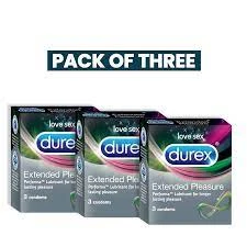 Durex Pack of 3 – Durex Extended Pleasure 12’s Condoms + Durex Play Cherry Lube 50ml + Durex Play Tingle Lube 50ml price in Pakistan