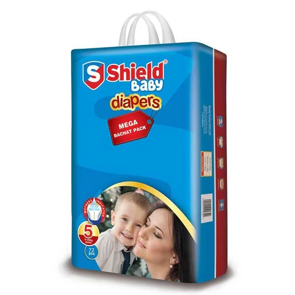 Shield Baby Diapers Jumbo Pack Size 5 Junior (11-25Kg, 72Pcs) price in Pakistan
