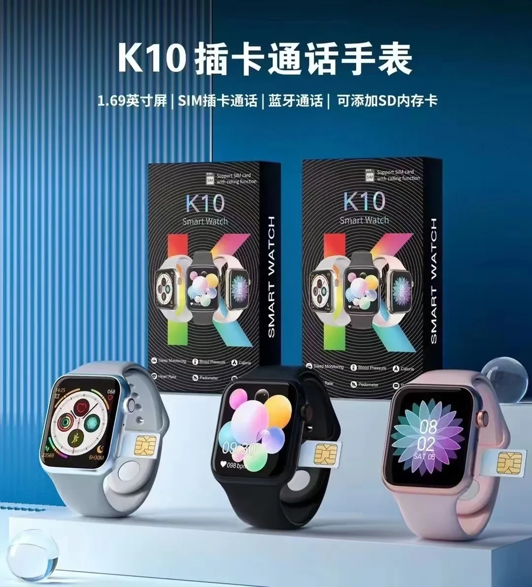 Smart Watch K10 Men Women Smartwatch Support BT Sim Call TF Card Music Play For Android&IOS Phone sim working price in Pakistan