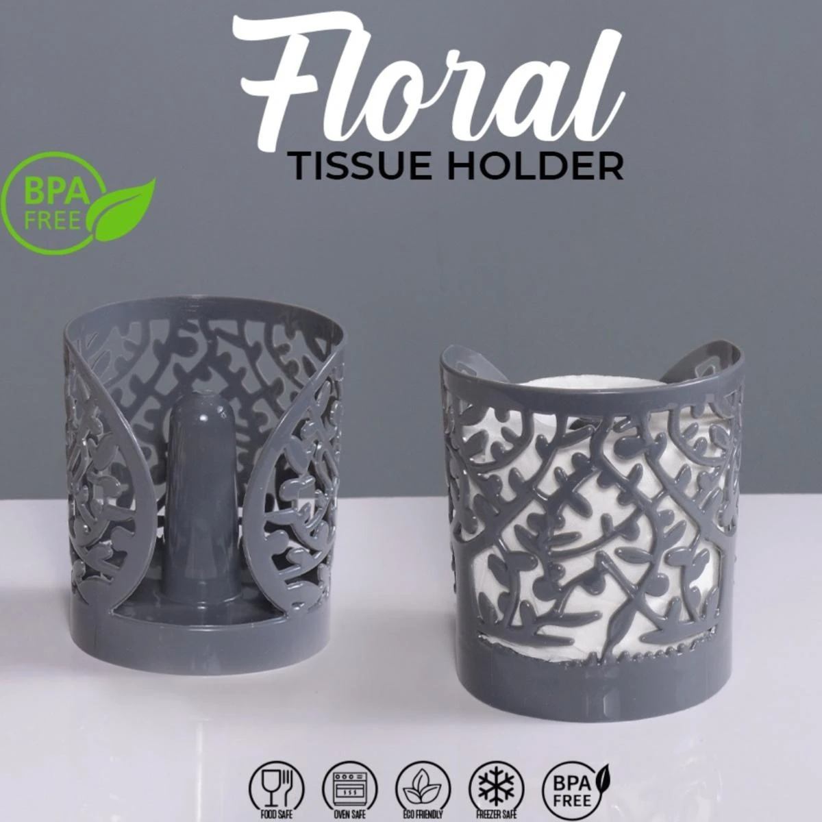 New unique and stylish Floral Round Shape Tissue holder for kitchen living room bathroom price in Pakistan