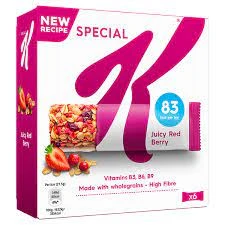 Special K Juicy Red Berry With Wholegrain Oats and Vitamins 5 x 27g Bars price in Pakistan