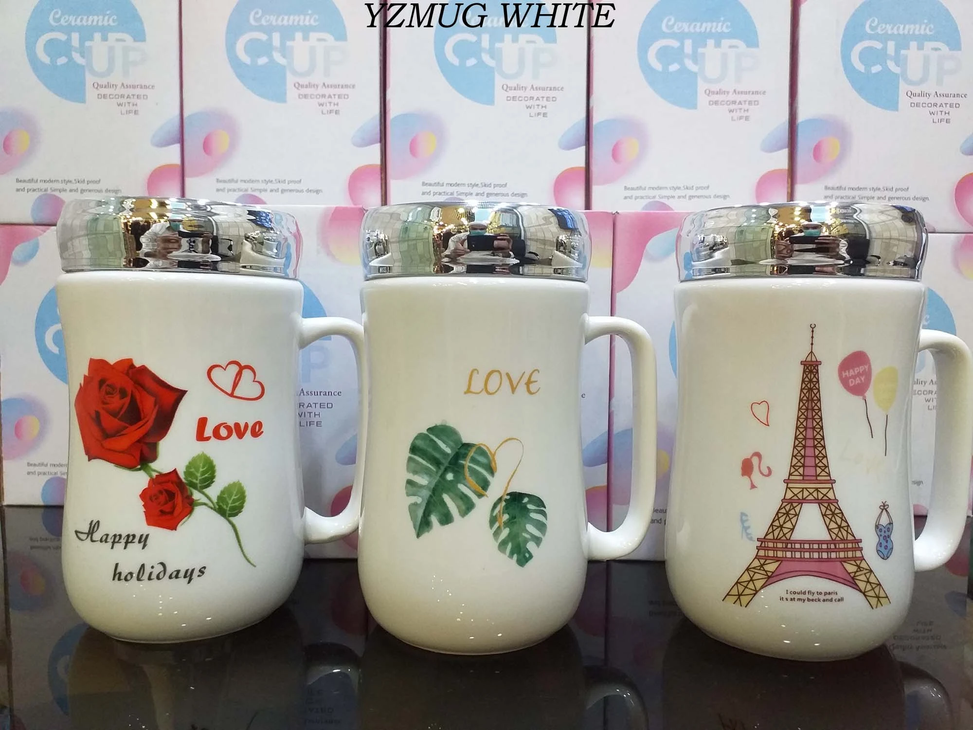 Ceramic Mug For Tea & Coffee With A Mirror On Top Large Coffee price in Pakistan