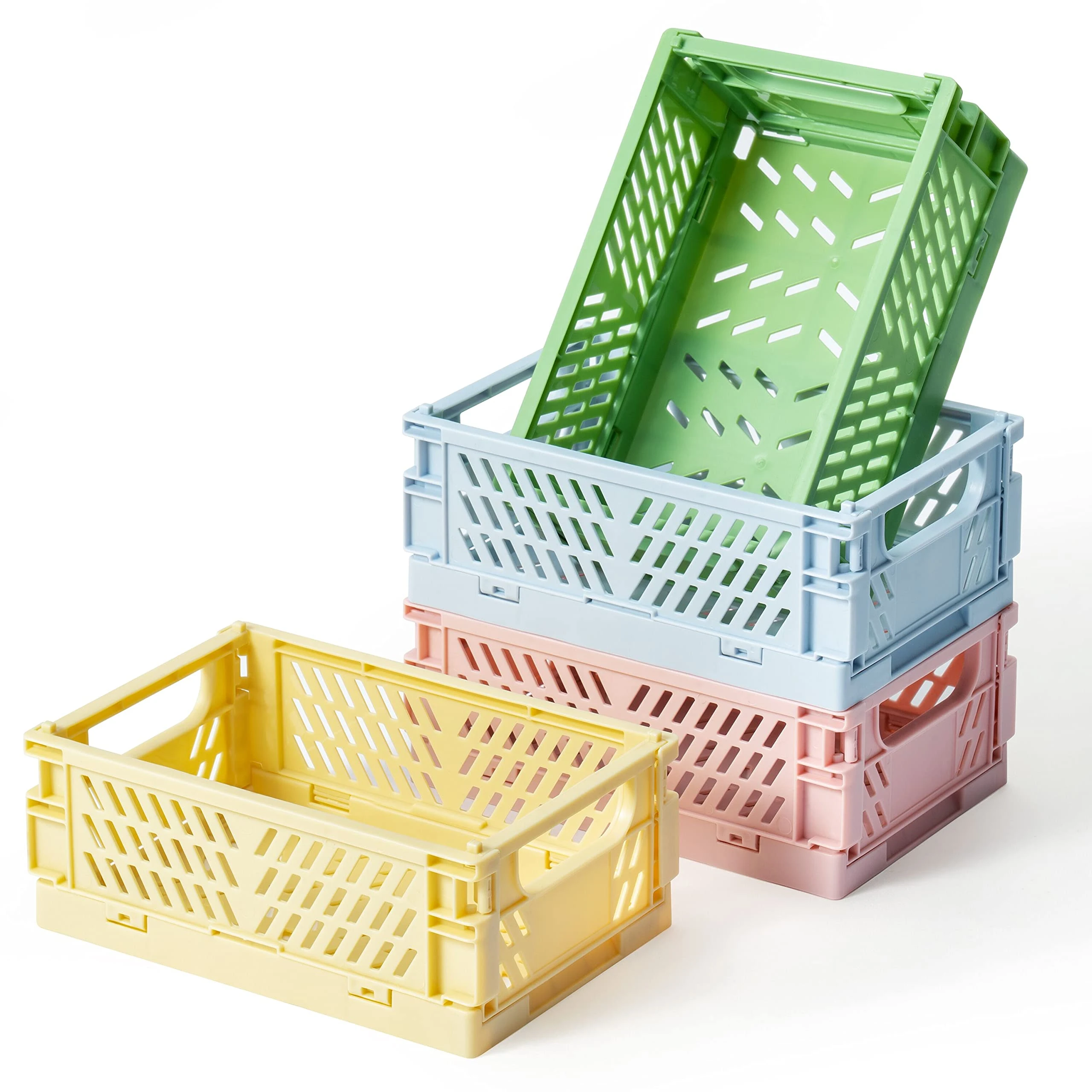 3PC Household Plastic Hamper Foldable Stackable Desktop price in Pakistan