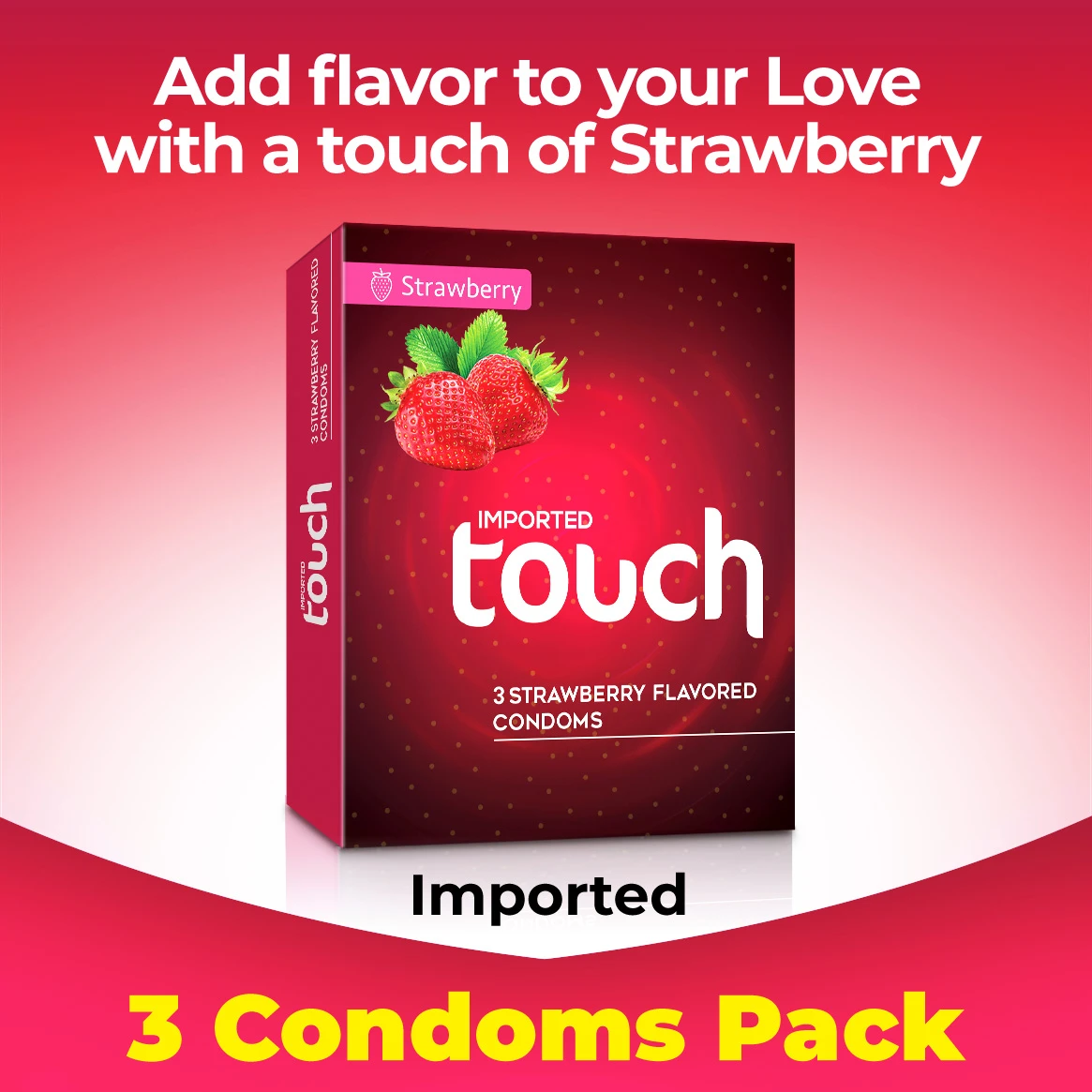 TOUCH Strawberry 3s Condom Pack price in Pakistan