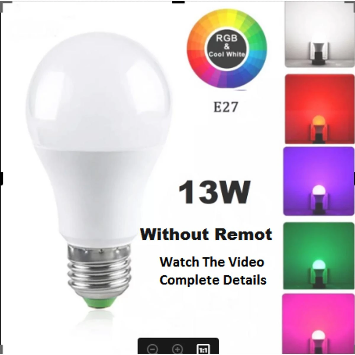 Multi Colour Changing RGB Bulb Without Remot price in Pakistan