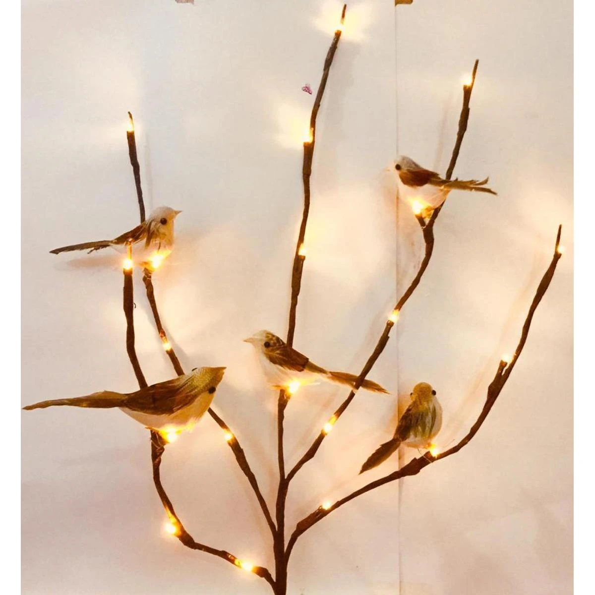 Branch light with Beautiful Birds Lamp Decoration Room High quality Brown Colour New Arrival price in Pakistan