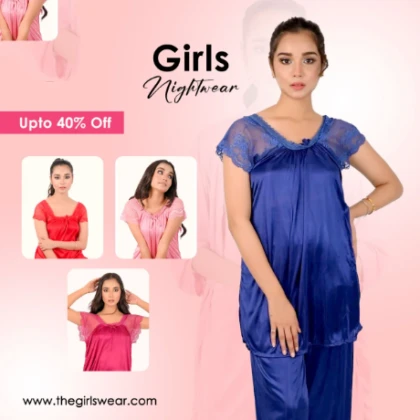Body Girl 2 Pieces Bridal Silk Nightwear For Girls & Women price in Pakistan