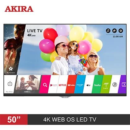 AKIRA ML203- 50 inch WEB-OS 4K SMART LED TV with Built-in Satellite Receiver – Black price in Pakistan