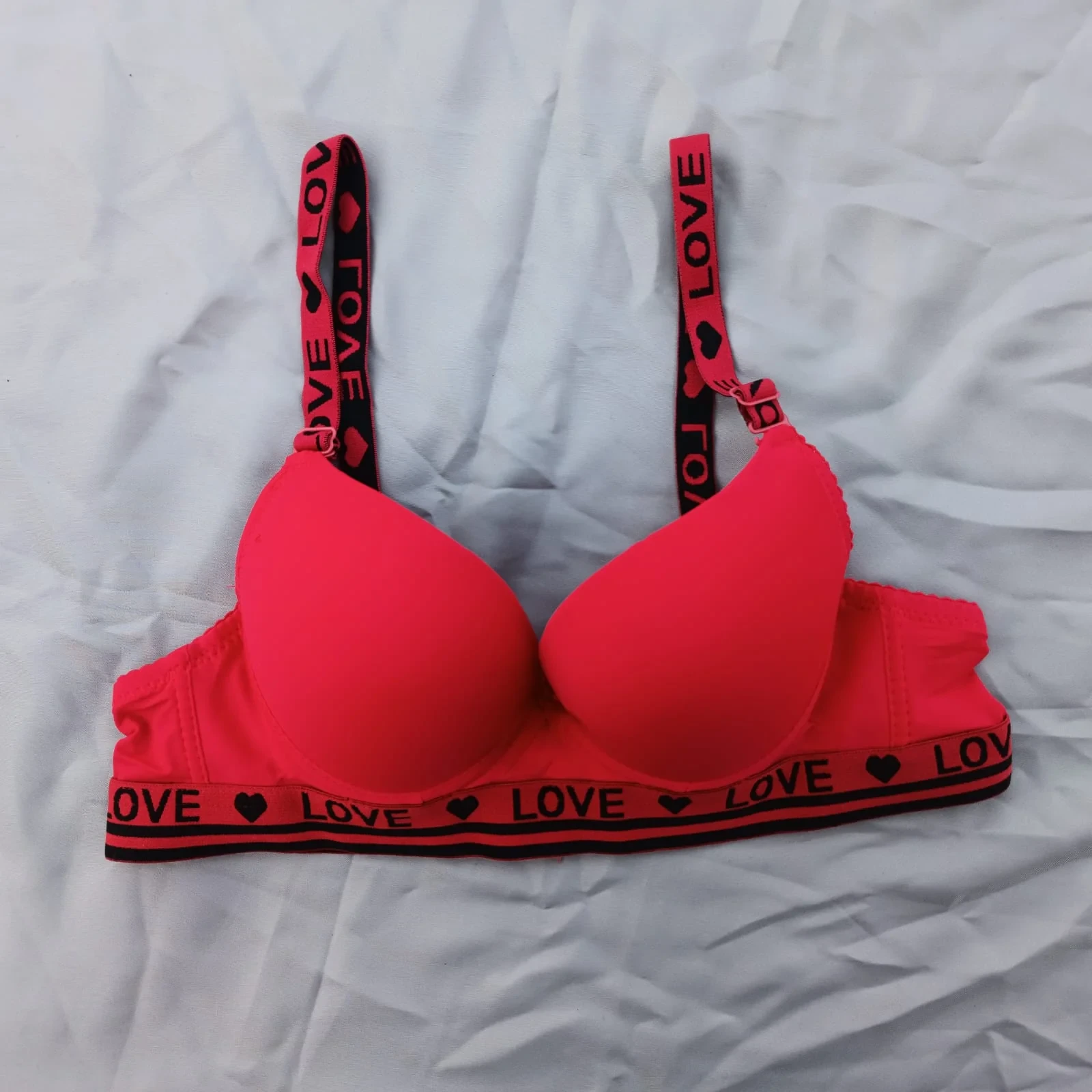 LOVE ELASTIC STRIPS PADDED BRA WITH REMOVEABLE STRAPS price in Pakistan