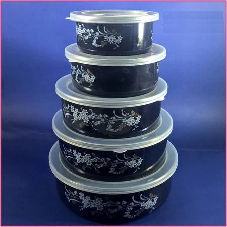 Bowl Set 5 piece round Kitchen Storage Food Bowl Set with Lid Salad bowls Reeona price in Pakistan