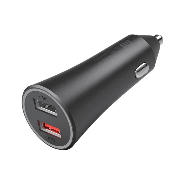 Xiaomi Mi 37W Dual-Port USB Car Charger – Model  CC06ZM – Andriod – Super Fast Adapter – Socket – Black – Qualcom 3.0 Certified price in Pakistan