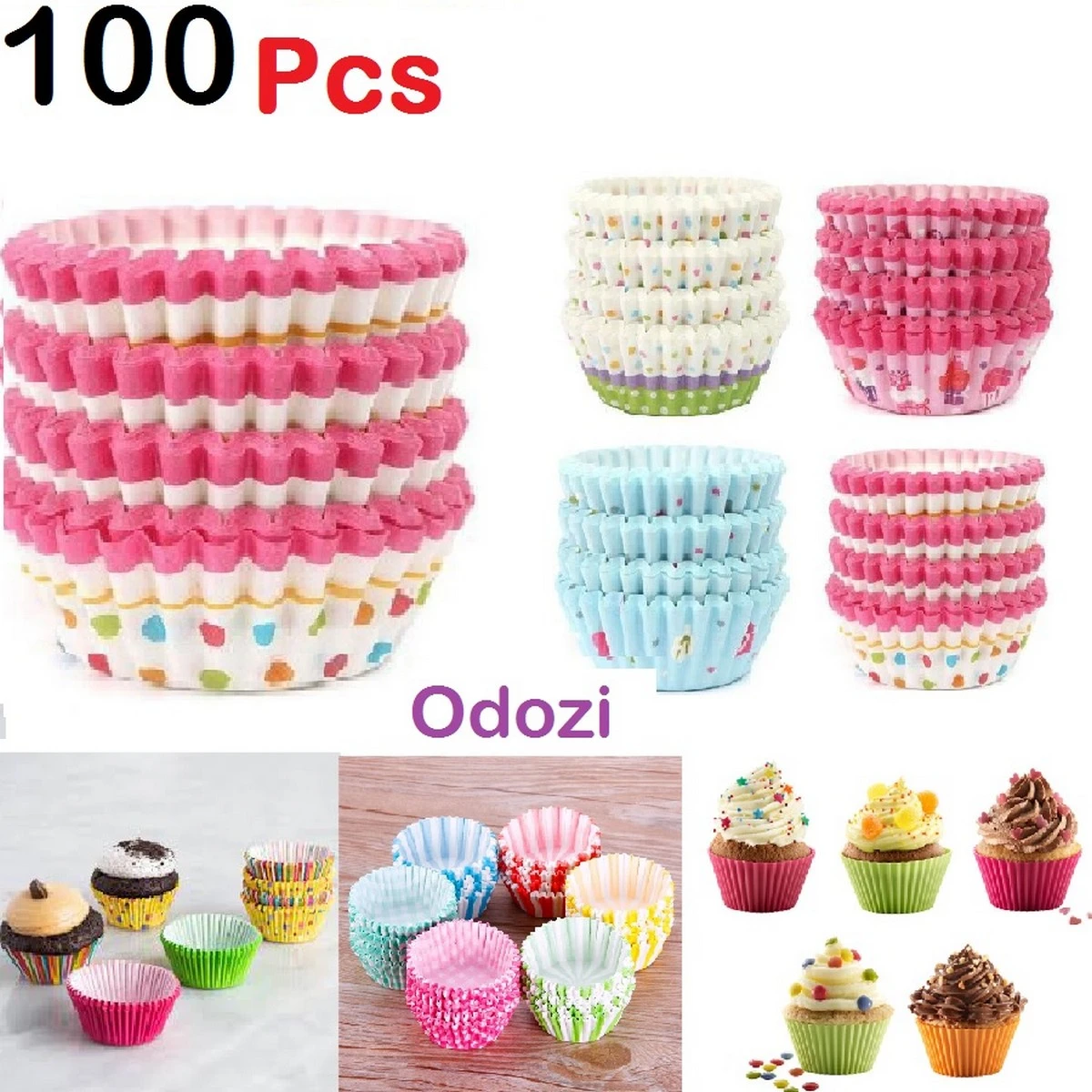 100Pcs Cupcake Liner Baking Cup Cupcake Paper Muffin Cases Cake Box Cup Party Tray Decor Cake price in Pakistan