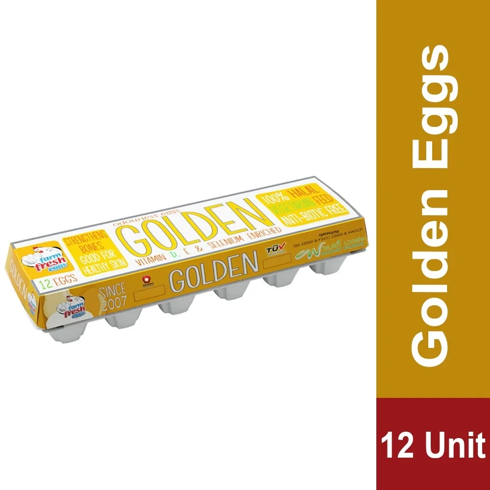 Farm Fresh Golden Eggs 12PCS pack price in Pakistan