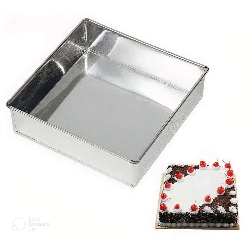 Square Cake Baking Mold Silver 6 X 6 Inch price in Pakistan