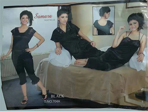 Samara Black Night Wear 4PC – 704A price in Pakistan