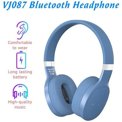 VJ087 Bluetooth Headphone HIFI Music Portable Wireless Headset 3D Sport Stereo Fashion Deep Bass Colorful Handfre Earphone with Mic price in Pakistan