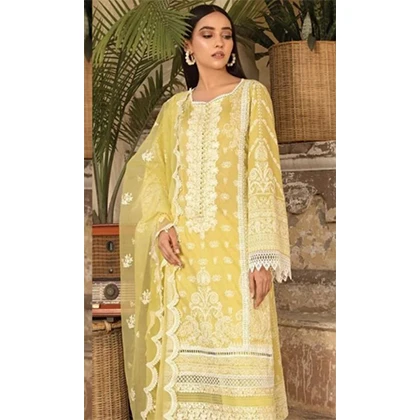 3PC Lawn Embroidered Shirt with Embroidered Bamber Chiffon Dupatta (D) price in Pakistan