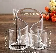 3 Compartments Cosmetic Organizer Transparent Box Acrylic price in Pakistan