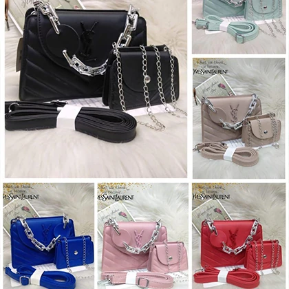TWO Piece DOUBLE FLAP Cross BODY BAG price in Pakistan