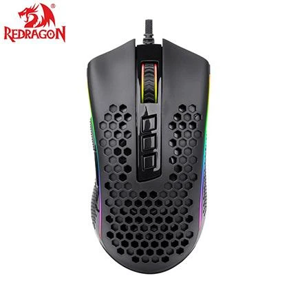 Redragon M808 Storm Lightweight RGB Gaming Mouse 85g Honeycomb Shell 12,400 DPI 7 Programmable Buttons price in Pakistan