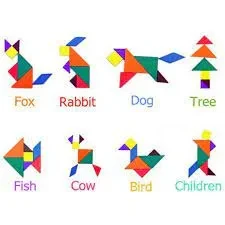 3 Sets Children Mental Tangram Plastic Jigsaw Puzzle Educational Toys for Kids price in Pakistan