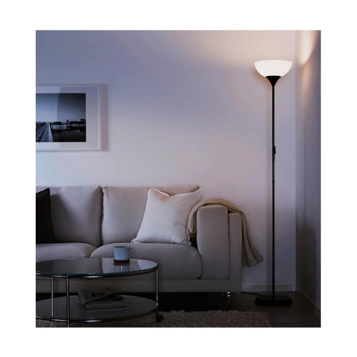 IKEA Uplight – Floor Lamp – Black With White Shade price in Pakistan