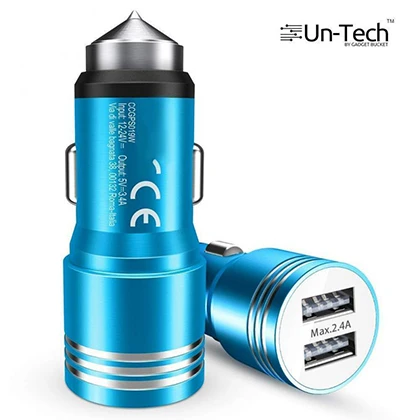 Dual USB Ports Car Charger Adapter With Breaker Hammer price in Pakistan