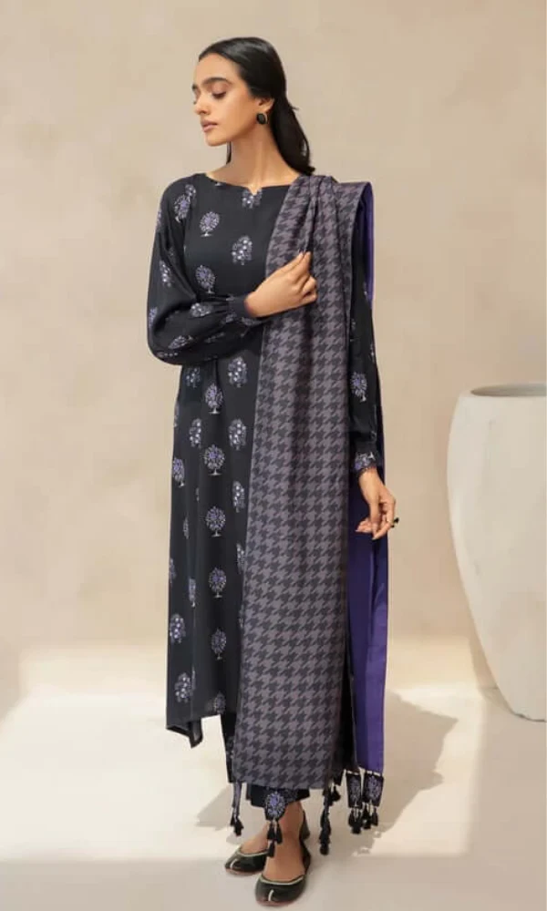 Baroque- 3PC Lawn Digital Printed Shirt With Dupatta price in Pakistan