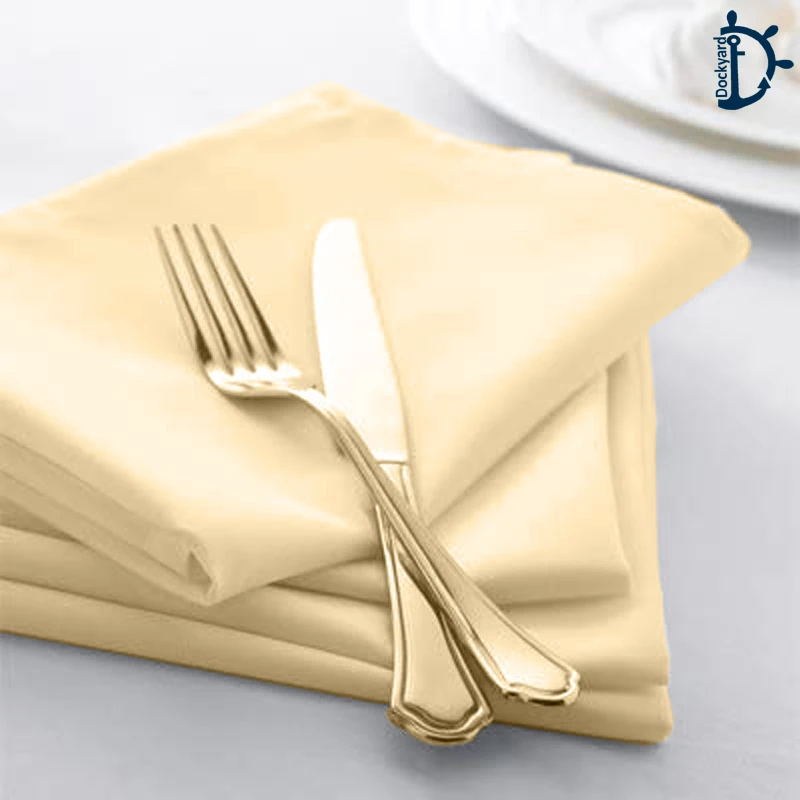 Dinner Napkin, Pack of 12 – 100% Cotton Satin Large Table Napkins – Golden Beige price in Pakistan