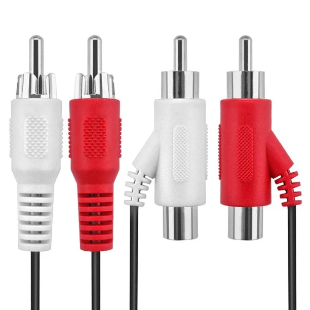 2-Male to 2-Male RCA Audio Stereo Subwoofer Cable with extra female port – 6 Feet price in Pakistan