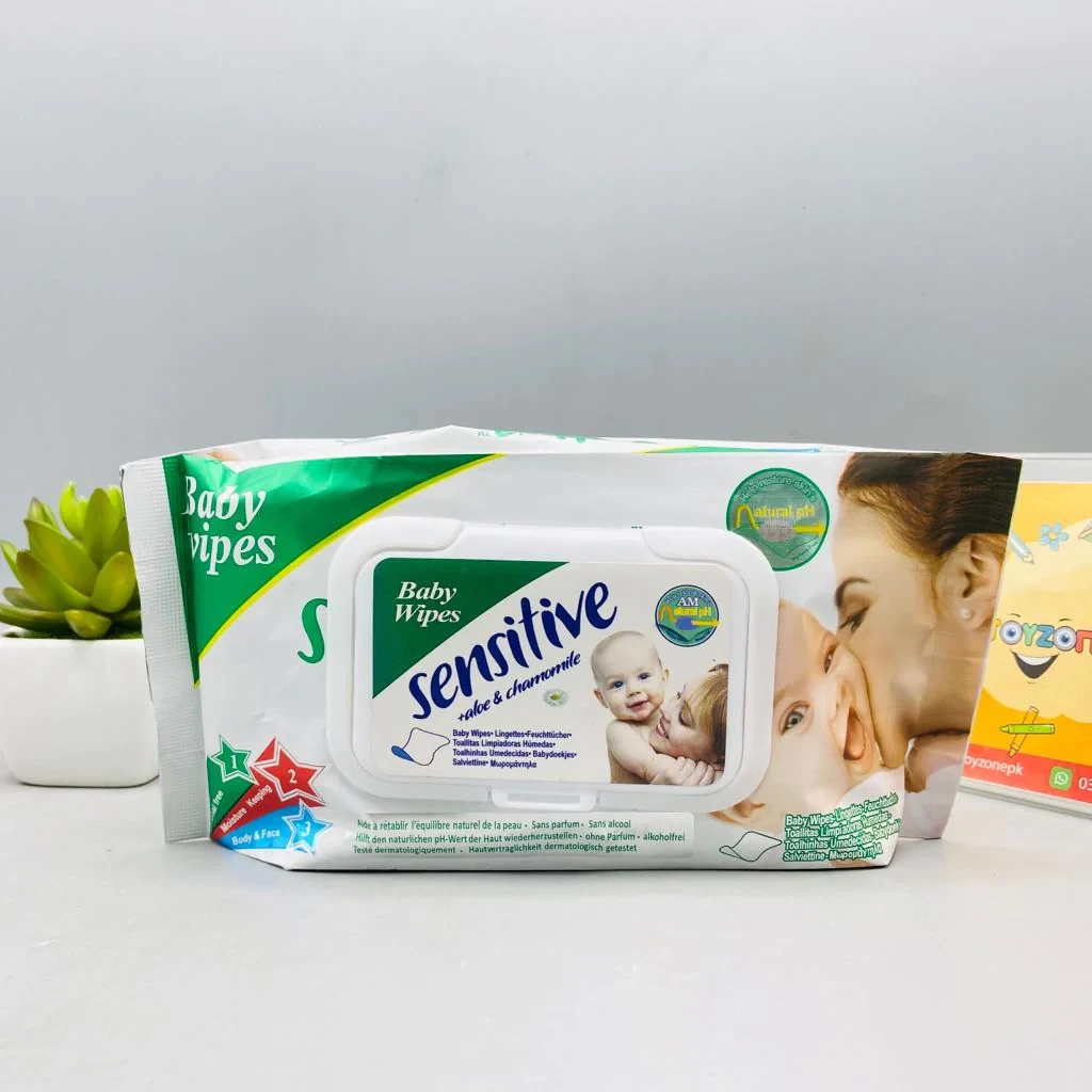 Sensitive baby cotton wipes EXTRA Large size flip top lid price in Pakistan