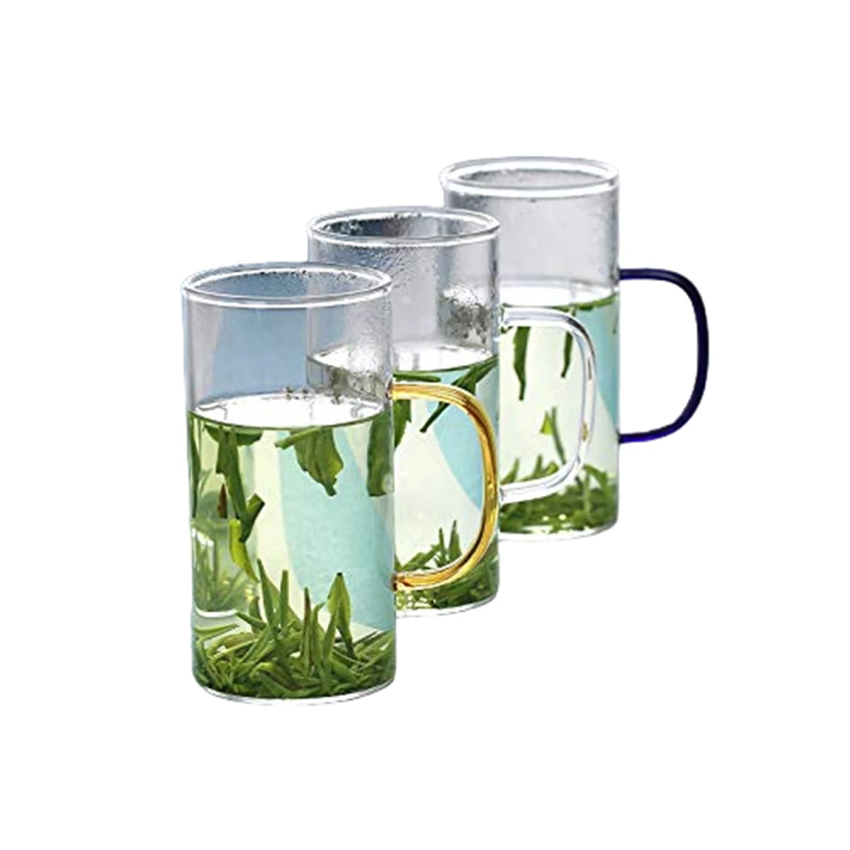 Couple mugs set Set of 2, Heat-Resistant Glass MugMilk Tea Coffee Cup Set, 380ml Each BY GOLDEN TRADERS price in Pakistan