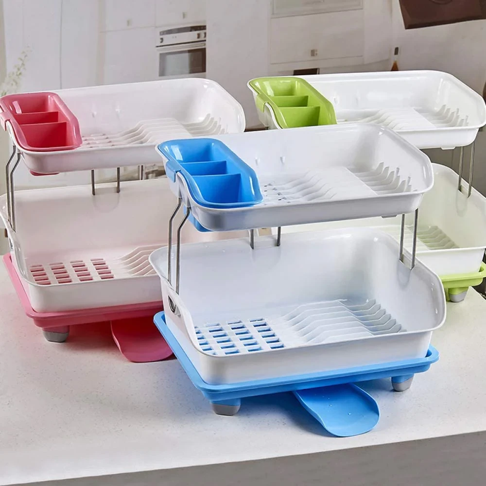 Two Tier/Layer Dish Rack, Multi-Purpose Dish Rack, Plastic price in Pakistan