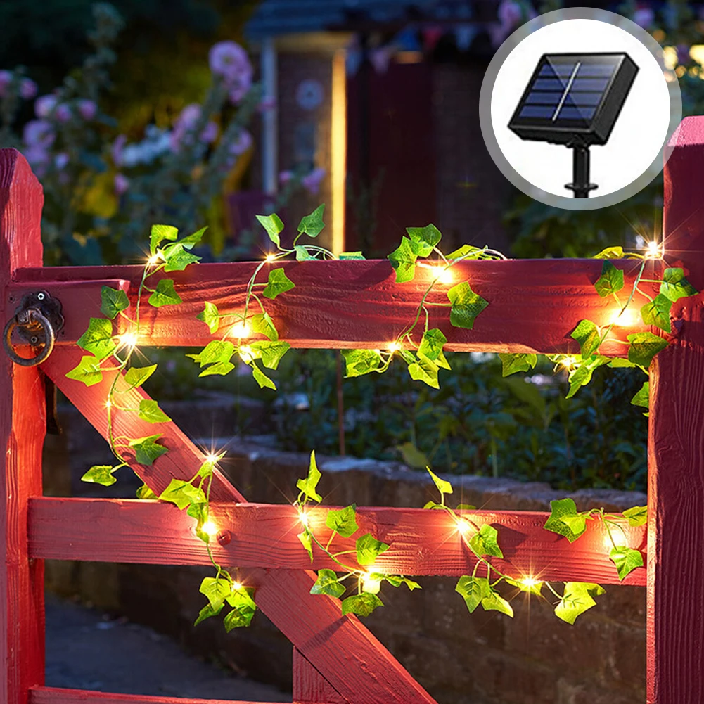 Ivy Vine Solar Fairy Lights String 5m10m 100LED Garden Green Leaf Garland Lights 8 price in Pakistan