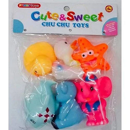 Chu Chu Rubber Sound Toys 6 Pc Set For Kids price in Pakistan