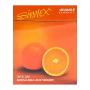 Simplex Orange Super Thin Natural Male Latex Condoms 3-Pack price in Pakistan