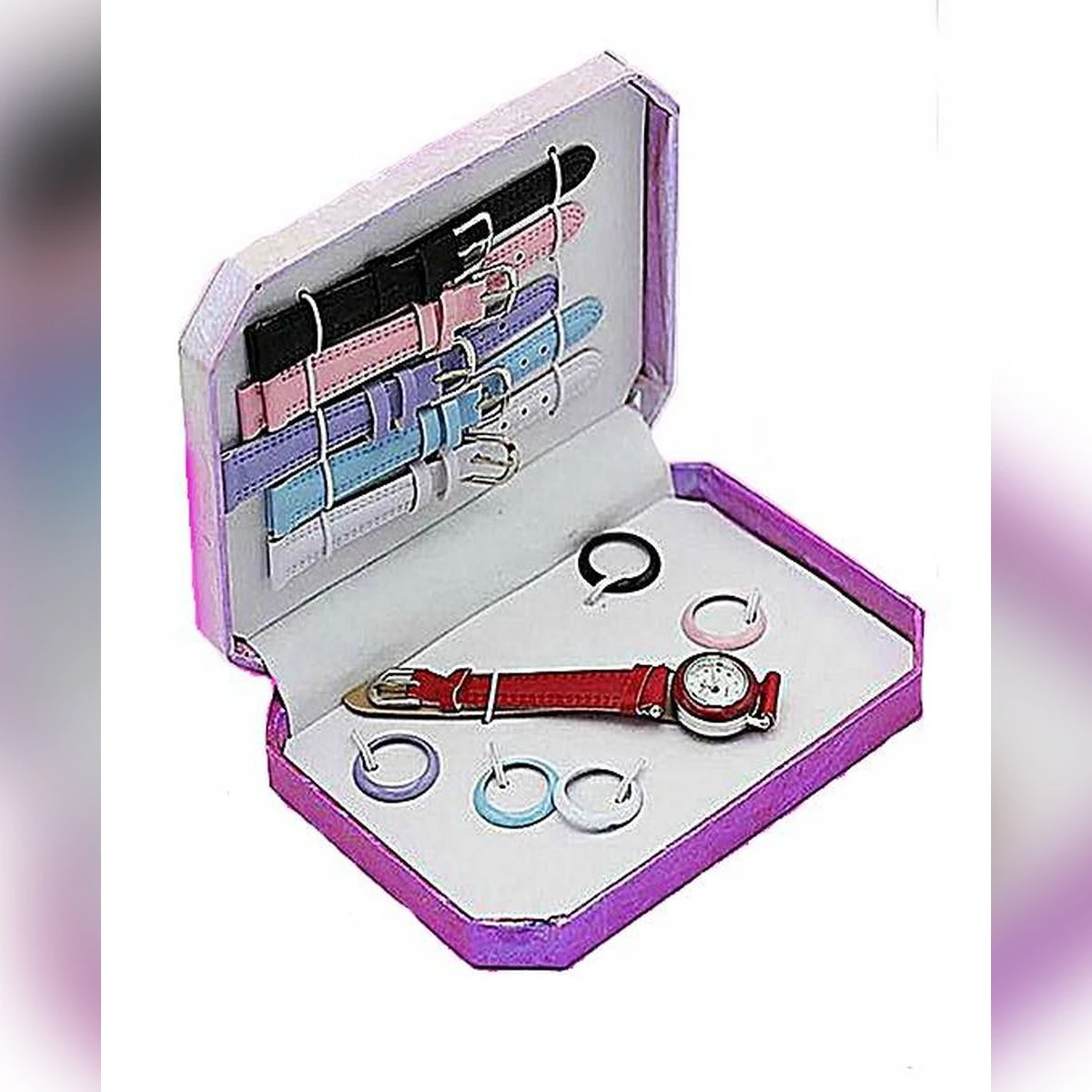 Interchangeable Watch Gift Set In Box For Girls – 6 Dial & Straps price in Pakistan