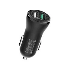 Qualcomm Original Car Charger QC 3.0 100% Genuine Fast Charging Port with Blue Lights, Car Charging price in Pakistan