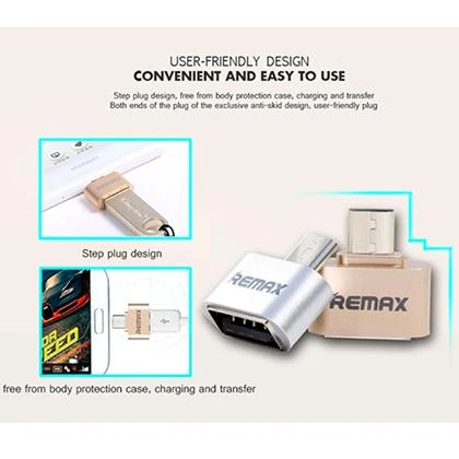 REMAX Micro USB OTG Adapter Female USB to micro USB male Data Adapter Travel Converter price in Pakistan