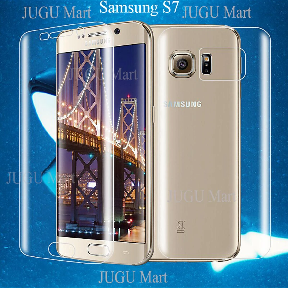 Samsung Galaxy S7  S7 Edge Front and Back Hydrogel film Jelly Protector price in Pakistan