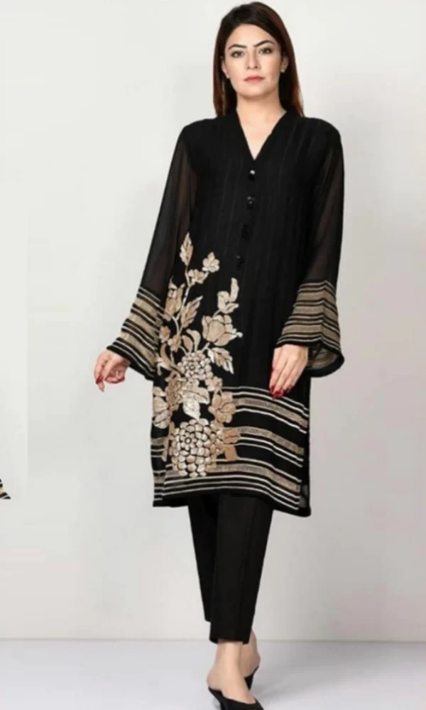 Limelight LH-101 Black Dhanak Wool Embroidered Two Piece Collection price in Pakistan