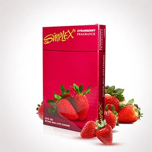 Simplex Strawberry Super Thin Natural Male Latex Condoms 3-Pack price in Pakistan
