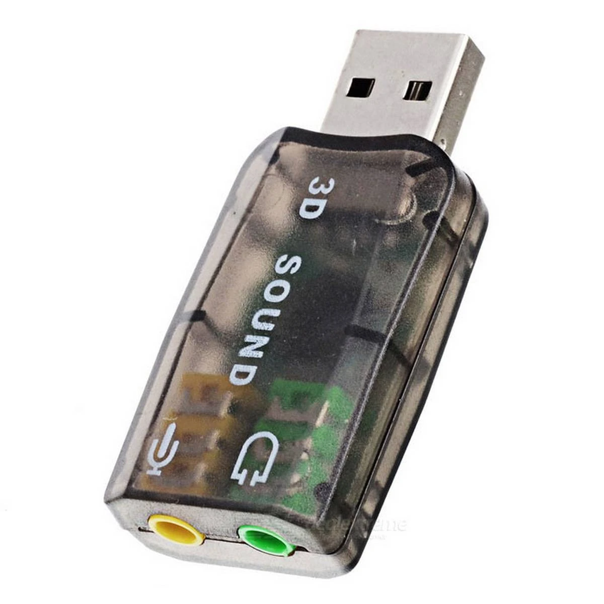 External 3D USB Sound Card Audio 5.1 Adapter Channel 3.5mm Mic Speaker Interface For Laptop,PC AUdio Splitter price in Pakistan