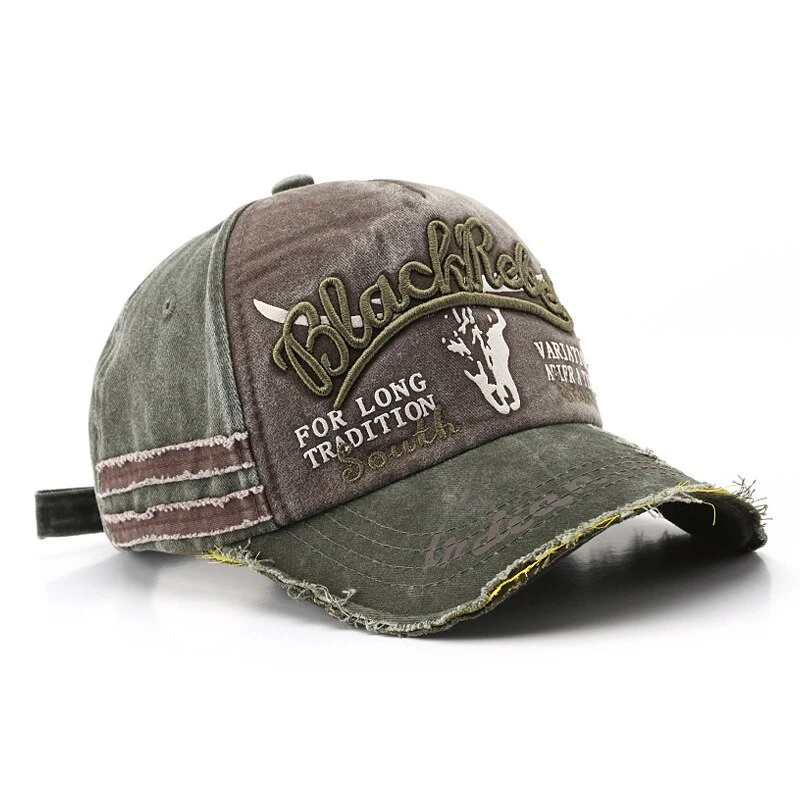 Unisex Letter Embroidered Denim Baseball Caps Retro Washed Cotton Hip Hop Trucker Hat Outdoor Sports Adjustable Cap Streetwear price in Pakistan