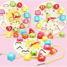 Seton Shape Clock for Kids – Wooden Puzzle Clock – 3D puzzle clock price in Pakistan