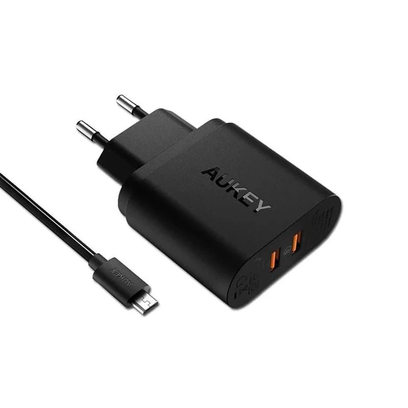 AUKEY PA-T16 MAX 36W PD Fast Charger Adapter 2 Ports Output Type C Quick Charging QC3.0 price in Pakistan