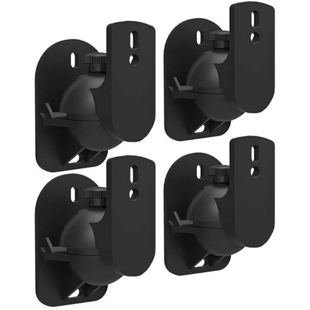 4PCS Universal Speaker Wall Mount Bracket Ceiling Stand Clamp with Adjustable Swivel and Tilt Angle Rotation price in Pakistan
