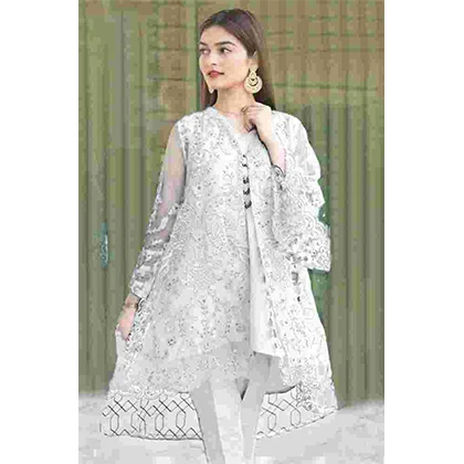 2PC Lawn Heavy Embroidered Organza Shirt With Trouser -BFZC728 (B) price in Pakistan